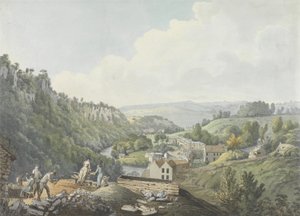 Les bains de Matlock, Derbyshire, c.1789